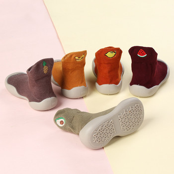 Παπούτσια για νεογέννητο αγοράκι Κέντημα μοτίβο αντιολισθητικές κάλτσες δαπέδου Παιδικές κάλτσες για κορίτσια Μαλακό καουτσούκ Κούνια παιδικής ηλικίας μποτάκια Παιδικά αθλητικά παπούτσια