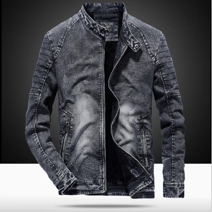 Jachetă de blugi vintage pentru bărbați, de culoare solidă, de culoare solidă, pentru bărbați. Jachetă de blugi retro pentru bărbați