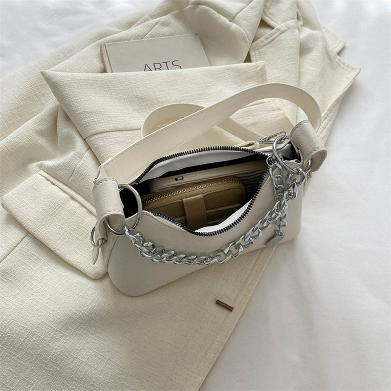 Νέα μοντέρνα δημοφιλής τζιν εξατομικευμένη σχεδίαση Τσάντα ώμου με εξαιρετική υφή Τσάντα ώμου Y2k Μικρή αλυσίδα για τσάντες χιαστί