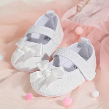 KIDSUN Βρεφικά παπούτσια Βρεφικά παπούτσια για νήπιο κορίτσι Πριγκίπισσα Φόρεμα Αντιολισθητικά Flat First Walker Παπούτσια Νεογέννητα Δαντελένια Διακόσμηση με κορδέλα Mary Janes