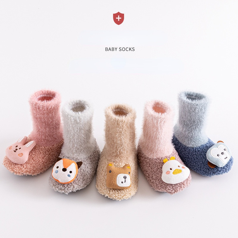 Sügistalv Uued beebijalatsid Paksendatud korallifliisist vastsündinud libisemiskindlad Armsad Soojad Sokid Multifilmi Poiss Beebi Tüdrukute Väikelaste Kingad