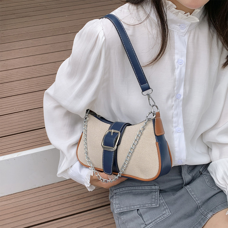 Νέα μόδα Κορεάτικη δερμάτινη τσάντα χιαστί, εξατομικευμένη σχεδίαση Τσάντα εξαιρετικής υφής Μικρή τετράγωνη τσάντα μονής μασχάλης ώμου