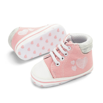 Baby Canvas Classic Sneakers Νεογέννητο τζιν κεντημένο Love Sports Baby Boys Girls First Walkers Shoes Βρεφικά παπούτσια για νήπια