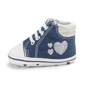 Baby Canvas Classic Sneakers Νεογέννητο τζιν κεντημένο Love Sports Baby Boys Girls First Walkers Shoes Βρεφικά παπούτσια για νήπια