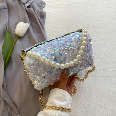 Μόδα τσάντες ώμου για γυναικείες τσάντες με παγιέτες πολυτελείας, αστραφτερές βραδινές τσάντες τσαντάκι για πάρτι Γυναικείο πορτοφόλι