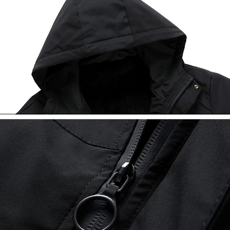 Jachetă de vânt pentru bărbați, de culoare solidă, jachete groase, haine, toamnă, primăvară, modă, ocazional, jachetă cargo cu glugă, pentru bărbați, verde, neagră