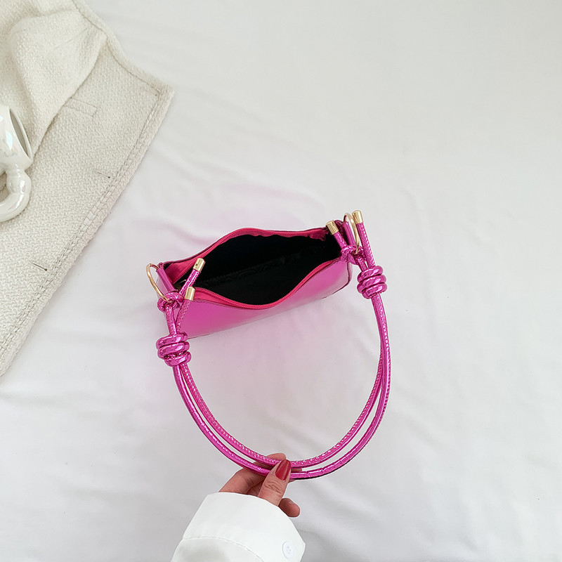 Γυναικεία μοδάτη τσάντα χειρός Μαλακή PU Crocodile με μοτίβο Messenger Τσάντα μονόχρωμη Casual φερμουάρ Ελαφρύ για δώρο γενεθλίων