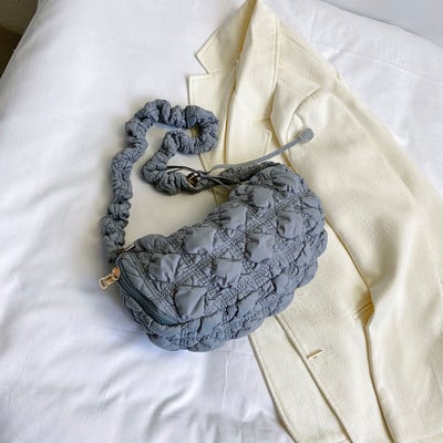 Elegantne tepitud pilvekott naistele Käekott Hobo Designer kott Ruched õlakott Ristkehaga õlakott Vabaaja plisseeritud mullidega rahakott 