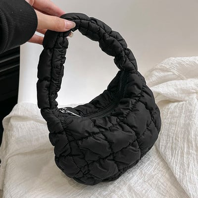 Elegantne tepitud pilvekott naistele Käekott Hobo Designer kott Ruched õlakott Ristkehaga õlakott Vabaaja plisseeritud mullidega rahakott 