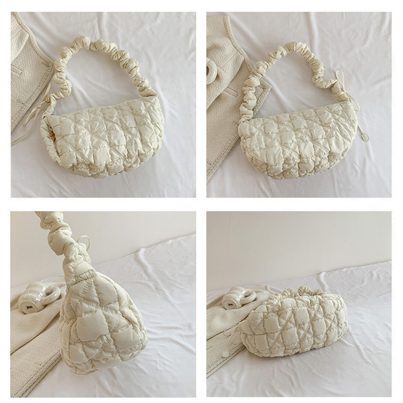 Elegantne tepitud pilvekott naistele Käekott Hobo Designer kott Ruched õlakott Ristkehaga õlakott Vabaaja plisseeritud mullidega rahakott 