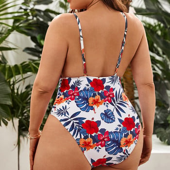 2023 Ruffle Μαγιό One Piece Large Plus Size Μαγιό Γυναικεία ρούχα παραλίας με στάμπα Bathers Μαγιό Γυναικείο 4XL