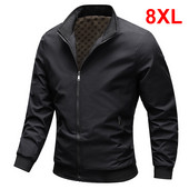 Casual Jacket Ανδρικό μονόχρωμο Παλτό Plus Size 8XL Ανεμοδαρμένο μπουφάν Άνοιξη Φθινοπωρινό Camping Jacket Ανδρικά εξωτερικά ενδύματα