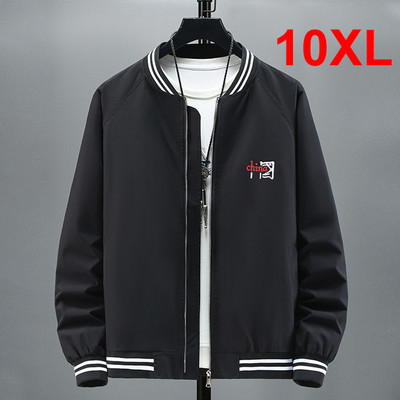 Jachete de marime mare 9XL 10XL pentru bărbați, toamnă 2021, jachetă de baseball bomber de mărime mare, la modă masculină, îmbrăcăminte exterioară ocazională, culoare solidă