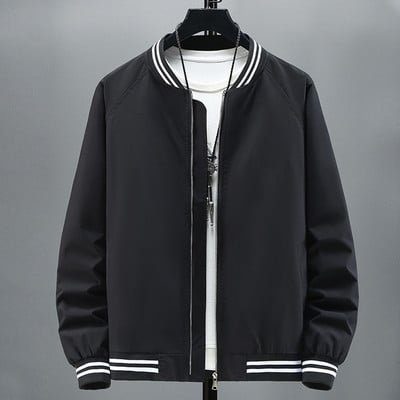 Pánske bundy Plus Size 9XL 10XL, jeseň 2021, bomber, baseballová bunda, pánska móda, ležérne outdoorové vrchné oblečenie, jednofarebné