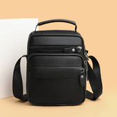 Ανδρική τσάντα από γνήσιο δέρμα Vintage ανδρική θήκη κινητού τηλεφώνου Casual με πολλές τσέπες Φορητή απλή αδιάβροχη ανδρική επαγγελματική τσάντα