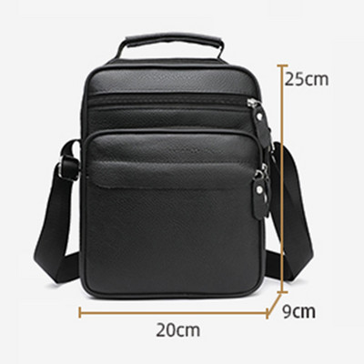 Ανδρική τσάντα από γνήσιο δέρμα Vintage ανδρική θήκη κινητού τηλεφώνου Casual με πολλές τσέπες Φορητή απλή αδιάβροχη ανδρική επαγγελματική τσάντα