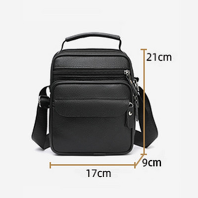 Ανδρική τσάντα από γνήσιο δέρμα Vintage ανδρική θήκη κινητού τηλεφώνου Casual με πολλές τσέπες Φορητή απλή αδιάβροχη ανδρική επαγγελματική τσάντα