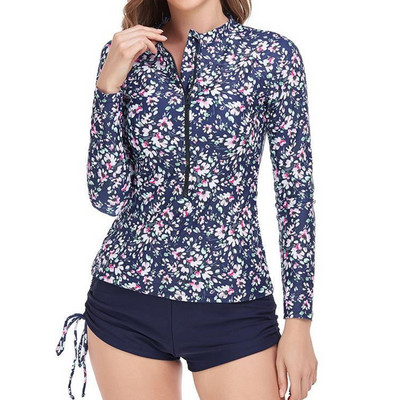 Costume de baie mari, cu mâneci lungi, pentru surfing Tankini, costume de baie marime, sport, plajă, costume de baie din două piese, costum de baie pentru piscină