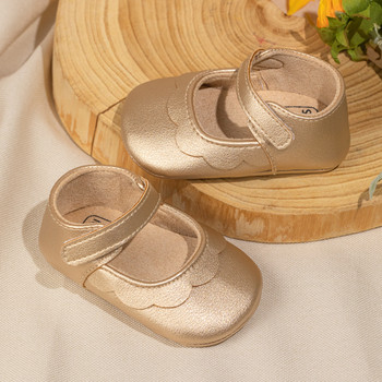 KIDSUN Βρεφικά παπούτσια για κορίτσια Pu δερμάτινη σόλα από καουτσούκ Αντιολισθητική σόλα για νήπια First Walkers Παπούτσια κούνιας Νεογέννητος Χορός για κορίτσι