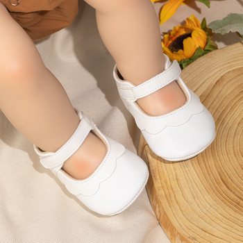 KIDSUN Βρεφικά παπούτσια για κορίτσια Pu δερμάτινη σόλα από καουτσούκ Αντιολισθητική σόλα για νήπια First Walkers Παπούτσια κούνιας Νεογέννητος Χορός για κορίτσι