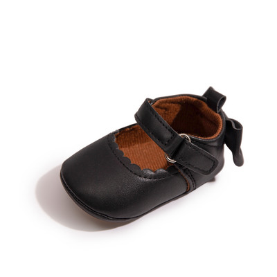 KIDSUN Βρεφικά παπούτσια για κορίτσια Pu δερμάτινη σόλα από καουτσούκ Αντιολισθητική σόλα για νήπια First Walkers Παπούτσια κούνιας Νεογέννητος Χορός για κορίτσι