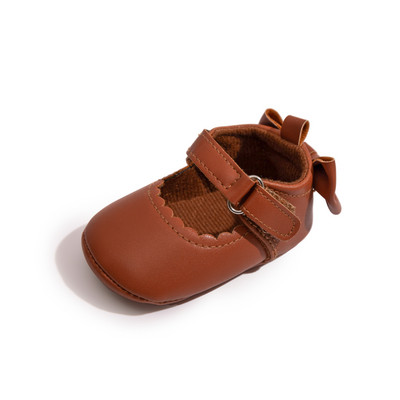 KIDSUN Βρεφικά παπούτσια για κορίτσια Pu δερμάτινη σόλα από καουτσούκ Αντιολισθητική σόλα για νήπια First Walkers Παπούτσια κούνιας Νεογέννητος Χορός για κορίτσι