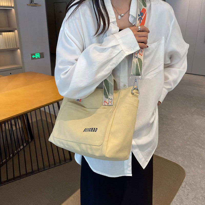 Γυναικεία τσάντα ώμου Μεγάλης χωρητικότητας τσάντα τσάντα τσάντα καμβά με ρυθμιζόμενο λουράκι καθημερινή τσάντα για γυναίκες κορίτσια