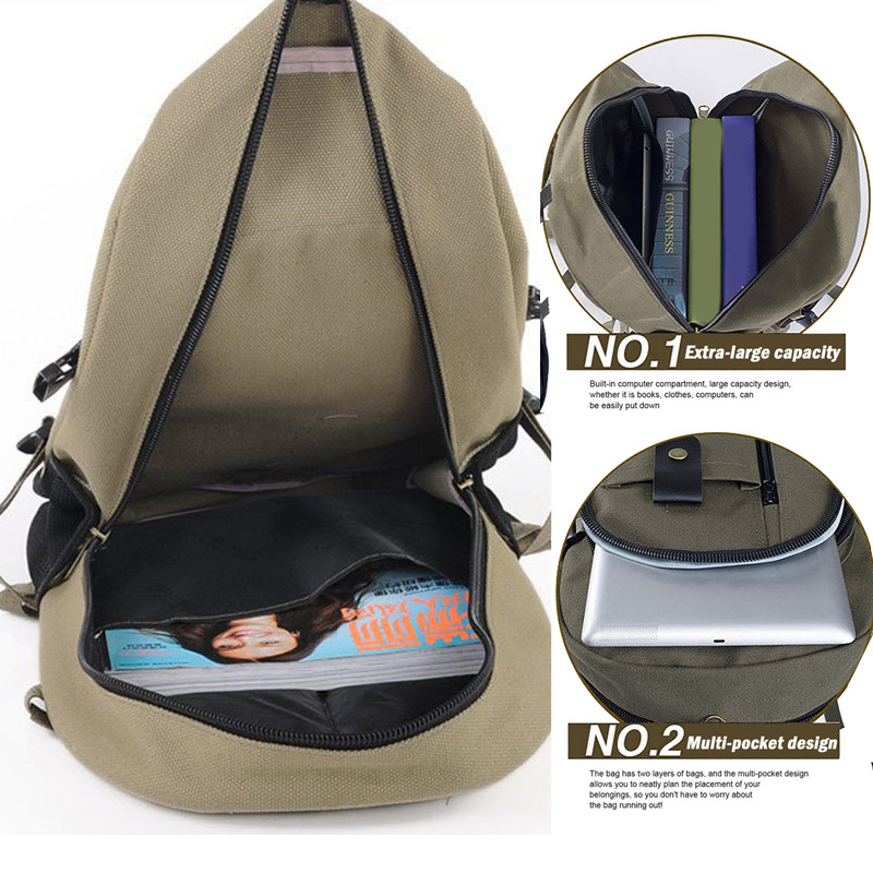 2023 Νέα τσάντα ορειβασίας Σακίδιο πλάτης μεγάλης χωρητικότητας για άνδρες Καμβά σακίδια γυμνασίου υπαίθριας τσάντα ταξιδιού Τσάντα υπολογιστή Τσάντα