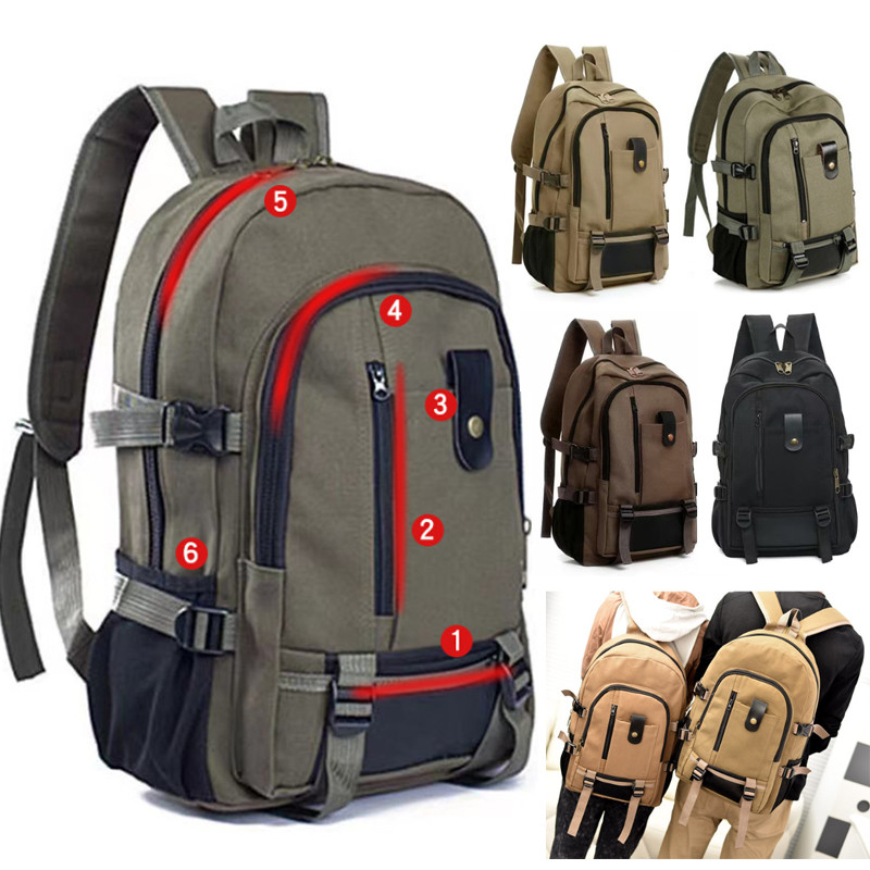 2023 Νέα τσάντα ορειβασίας Σακίδιο πλάτης μεγάλης χωρητικότητας για άνδρες Καμβά σακίδια γυμνασίου υπαίθριας τσάντα ταξιδιού Τσάντα υπολογιστή Τσάντα