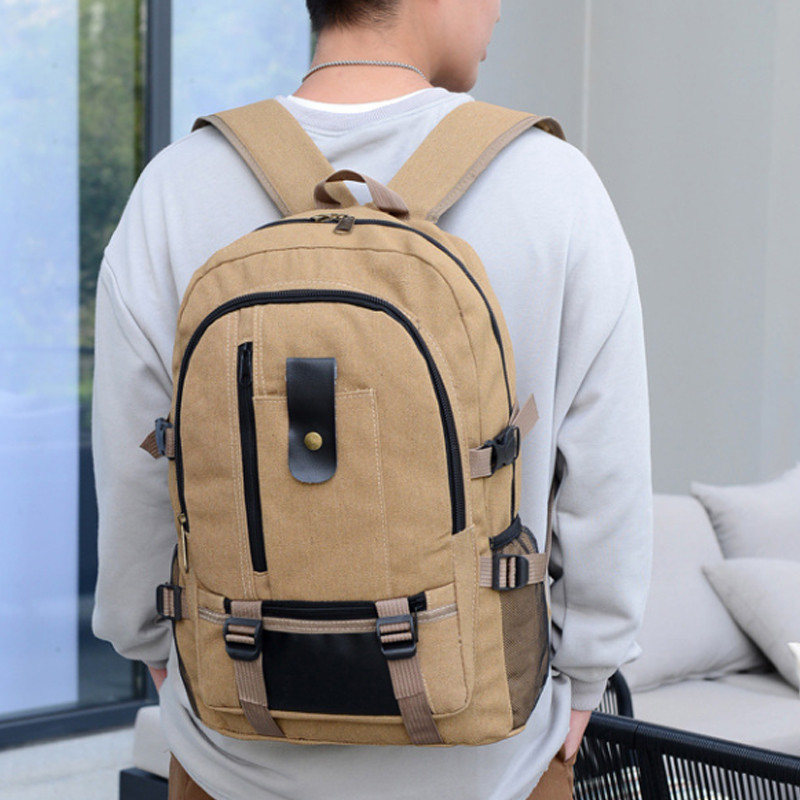 2023 Νέα τσάντα ορειβασίας Σακίδιο πλάτης μεγάλης χωρητικότητας για άνδρες Καμβά σακίδια γυμνασίου υπαίθριας τσάντα ταξιδιού Τσάντα υπολογιστή Τσάντα