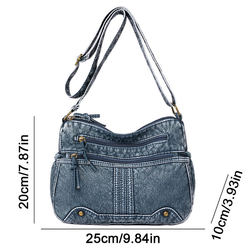 Ocazional New Fashion Denim Geantă de femei Genți de mână pentru doamnă Geantă de mesager de umăr Blugi Genți de umăr pentru femei Geantă de tote pentru femei Genți de cowboy