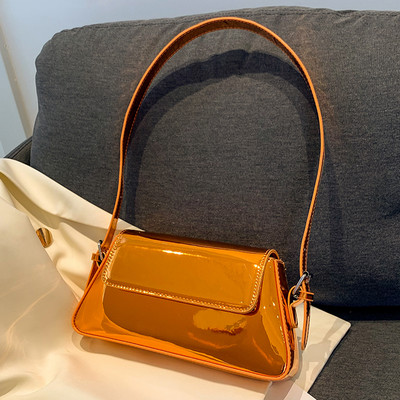 Y2K Clutch Purse Μεταλλική τσάντα μασχάλης PU Δερμάτινη με φερμουάρ & πόρπη Γυναικεία Commuter Daily