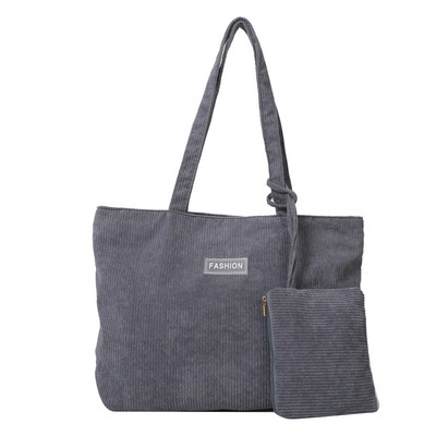 2kom/komplet Ženske samtaste torbe za kupnju na rame Jednobojne ležerne s torbom za novčiće Ručne torbe Ženske torbe za kupnju za djevojke