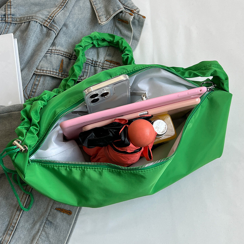 Καλοκαιρινή νέα γυναικεία τσάντα μεγάλης χωρητικότητας Casual Canvas Crossbody Τσάντα Dumpling Τσάντα Dumpling Τσάντα ώμου μονόχρωμη μονόχρωμη τσάντα ώμου