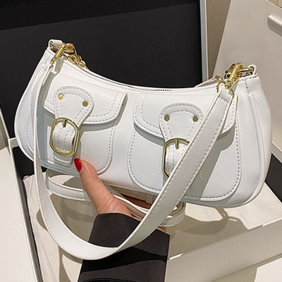 Γυναικεία Τσάντα ώμου Fashionalbe Τσάντα PU Tote Τσάντα μονόχρωμη ρυθμιζόμενη με λουράκι Απλή γυναικεία τσάντα για ταξίδια γραφείου