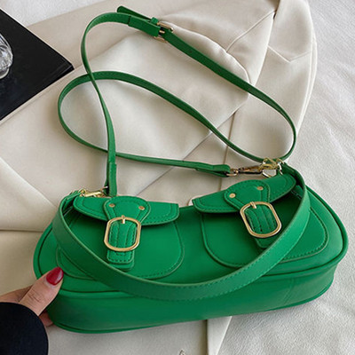 Γυναικεία Τσάντα ώμου Fashionalbe Τσάντα PU Tote Τσάντα μονόχρωμη ρυθμιζόμενη με λουράκι Απλή γυναικεία τσάντα για ταξίδια γραφείου