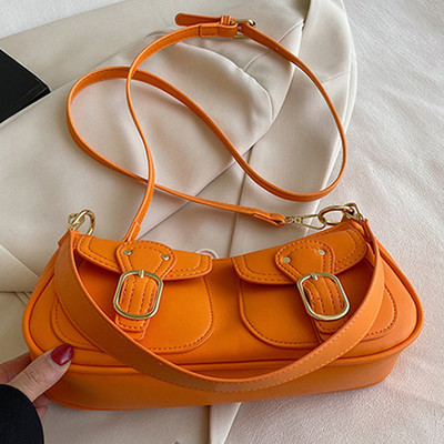 Γυναικεία Τσάντα ώμου Fashionalbe Τσάντα PU Tote Τσάντα μονόχρωμη ρυθμιζόμενη με λουράκι Απλή γυναικεία τσάντα για ταξίδια γραφείου