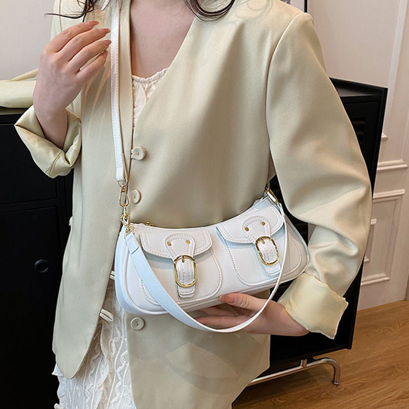 Γυναικεία Τσάντα ώμου Fashionalbe Τσάντα PU Tote Τσάντα μονόχρωμη ρυθμιζόμενη με λουράκι Απλή γυναικεία τσάντα για ταξίδια γραφείου