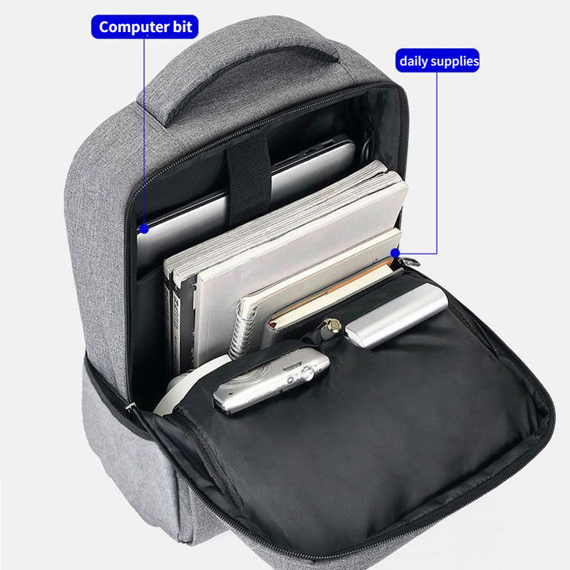Ανδρικό σακίδιο πλάτης μεγάλης χωρητικότητας 15,6 ιντσών Σακίδιο πλάτης φορητού υπολογιστή Ανδρικό σακίδιο αναψυχής ταξιδιού USB Αδιάβροχο σχολικό σακίδιο πλάτης φόρτισης