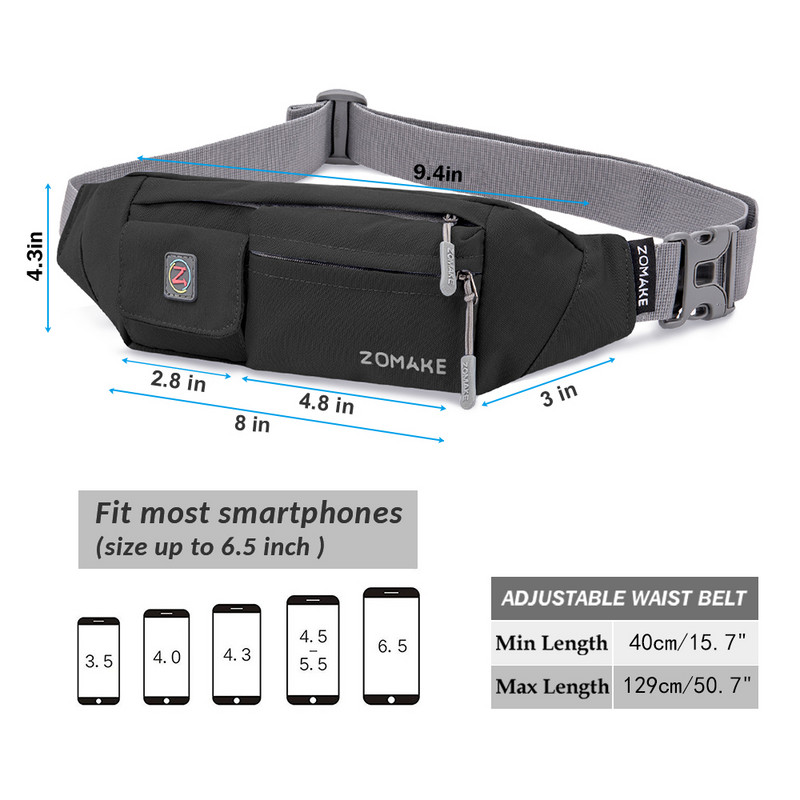 Geantă de talie 3L Pachet de piept ocazional Genți crossbody de modă Geantă multifuncțională pentru curea de umăr Sport pentru bărbați și femei