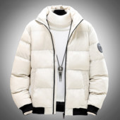 Ανδρικά Oversize Thicken Jacket Κοντά βαμβακερά παλτό Streetwear Jackets Parka Harajuku Winter Down Jacket Cargo Coat Outwear Λευκό 5XL