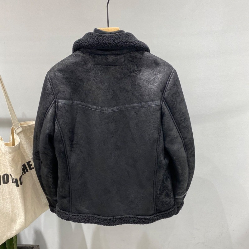 Ανδρικό χοντρό δερμάτινο μπουφάν Φθινοπωρινό Χειμώνα Νέο Casual Χαλαρό Κοντό Γιακά Με Φερμουάρ Μακρυμάνικα Τσέπες Μπλούζες Μπουφάν