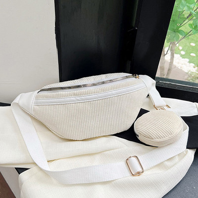Γυναικείες τσάντες στήθος 2023 Τσάντες για γυναίκες Γυναικείες τσάντες σφεντόνα Τσάντα χιαστί ώμου Τσάντα ώμου Casual Girls Corduroy Messenger Pack