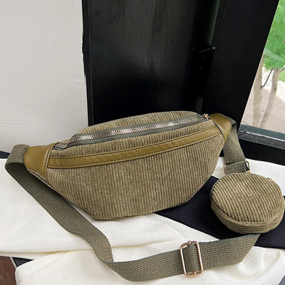 Γυναικείες τσάντες στήθος 2023 Τσάντες για γυναίκες Γυναικείες τσάντες σφεντόνα Τσάντα χιαστί ώμου Τσάντα ώμου Casual Girls Corduroy Messenger Pack
