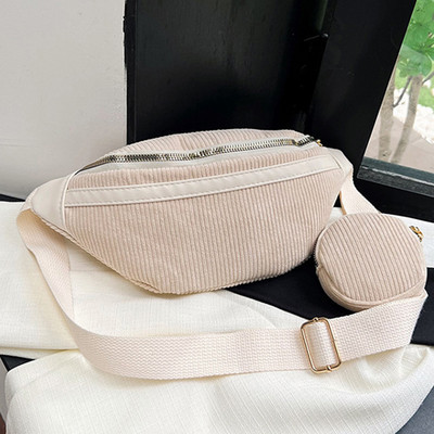 Γυναικείες τσάντες στήθος 2023 Τσάντες για γυναίκες Γυναικείες τσάντες σφεντόνα Τσάντα χιαστί ώμου Τσάντα ώμου Casual Girls Corduroy Messenger Pack