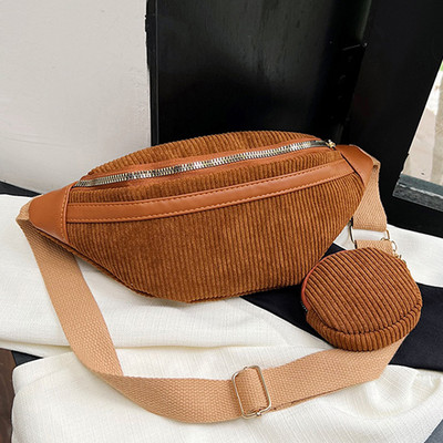 Γυναικείες τσάντες στήθος 2023 Τσάντες για γυναίκες Γυναικείες τσάντες σφεντόνα Τσάντα χιαστί ώμου Τσάντα ώμου Casual Girls Corduroy Messenger Pack