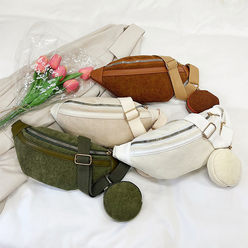 Γυναικείες τσάντες στήθος 2023 Τσάντες για γυναίκες Γυναικείες τσάντες σφεντόνα Τσάντα χιαστί ώμου Τσάντα ώμου Casual Girls Corduroy Messenger Pack