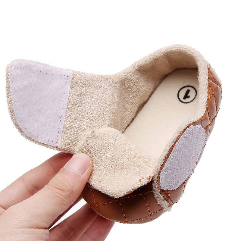 Παπούτσια για νεογέννητα Βρεφικά παπούτσια για κορίτσια Classic PU Δέρμα ζεστή γούνα Αντιολισθητική σόλα για νήπια First Walkers Βρεφικά παπούτσια για κορίτσια