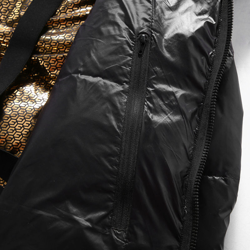 Πουφερ Μπουφάν White Goose Down Νέα σε Παλτό Φωτεινή Επιφάνεια Πάρκα για Άντρες Χειμώνα Κορέα Ανδρικό Χειμερινό Παλτό Μαύρο Χρυσό Κοντό
