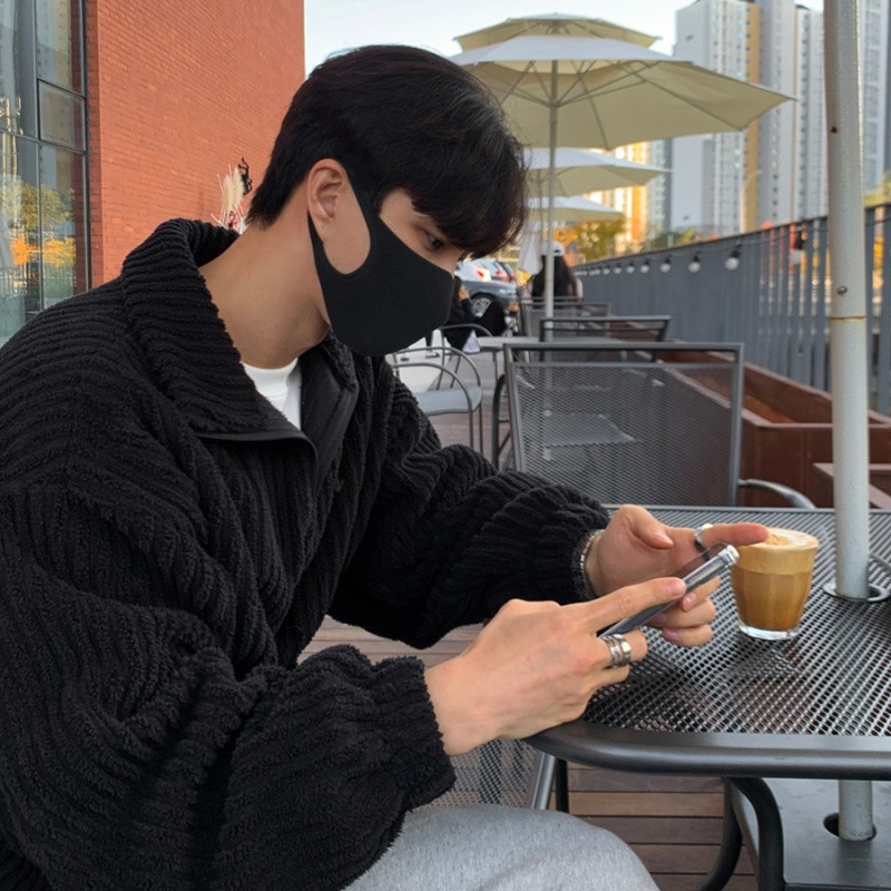 Χειμερινό παχύ κοτλέ τζάκετ Ανδρικό Ζεστό ρετρό μάλλινο ανδρικό μπουφάν Κορεατικό φαρδύ χοντρό κοντό παλτό Ανδρικό μάλλινο παλτό μεγάλου μεγέθους